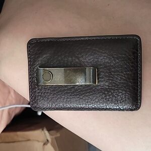 Marc by Marc Jacobs Men’s Clip Card Holder Badge Holder 100% Cow Leather